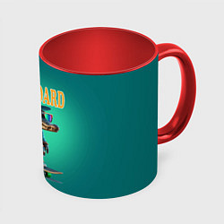 Кружка 3D Croco cub is a cool skateboarder, цвет: 3D-белый + красный