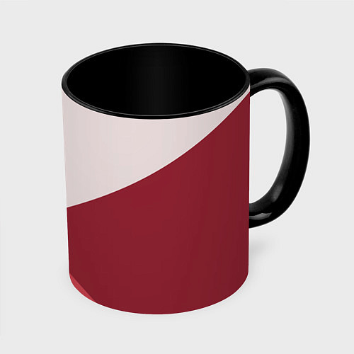 Кружка цветная Колор-блок фруктовый чиа пудинг / 3D-Белый + черный – фото 1