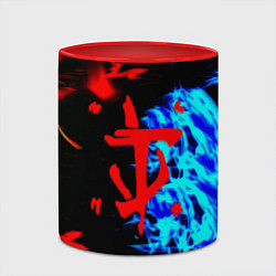 Кружка 3D Doom лёд и пламя, цвет: 3D-белый + красный — фото 2