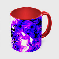 Кружка цветная Doom неоновый огонь лого