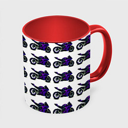 Кружка 3D Motorcycle purple gloss, цвет: 3D-белый + красный