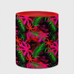Кружка 3D Palm red pink, цвет: 3D-белый + красный — фото 2