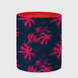 Кружка 3D Palm pink black, цвет: 3D-белый + красный — фото 2