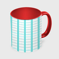 Кружка 3D Color white cage, цвет: 3D-белый + красный