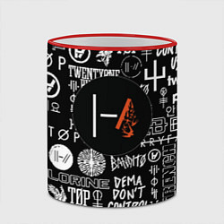 Кружка 3D Twenty one pilots rock logo, цвет: 3D-красный кант — фото 2