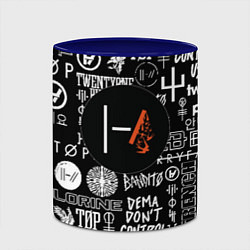 Кружка 3D Twenty one pilots rock logo, цвет: 3D-белый + синий — фото 2