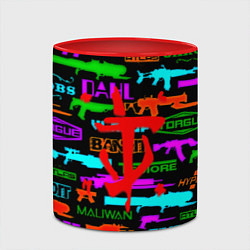 Кружка 3D Doom шутер паттерн, цвет: 3D-белый + красный — фото 2