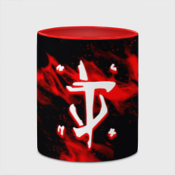 Кружка 3D Doom красный огонь марса, цвет: 3D-белый + красный — фото 2