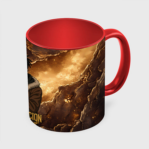 Кружка цветная XXXTentacion anime style / 3D-Белый + красный – фото 1