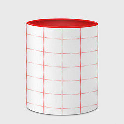 Кружка 3D Color white red crosses, цвет: 3D-белый + красный — фото 2