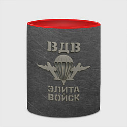 Кружка 3D ВДВ - элита войск, цвет: 3D-белый + красный — фото 2