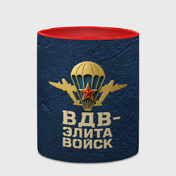 Кружка 3D ВДВ элита войск золотая эмблема, цвет: 3D-белый + красный — фото 2