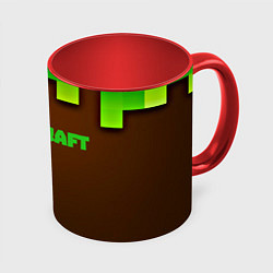 Кружка 3D Minecraft forever, цвет: 3D-белый + красный
