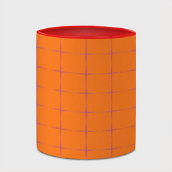 Кружка 3D Color orange stripe, цвет: 3D-белый + красный — фото 2