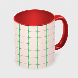 Кружка цветная Color white stripes