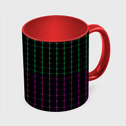 Кружка цветная Color black multicolored stripes