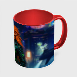 Кружка цветная Нами киберпанк реализм