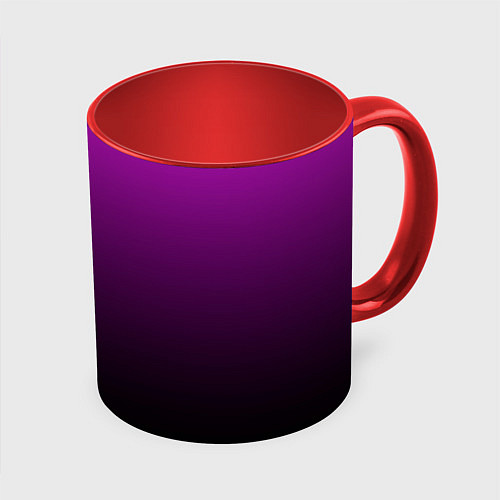 Кружка цветная Purple gradient / 3D-Белый + красный – фото 1