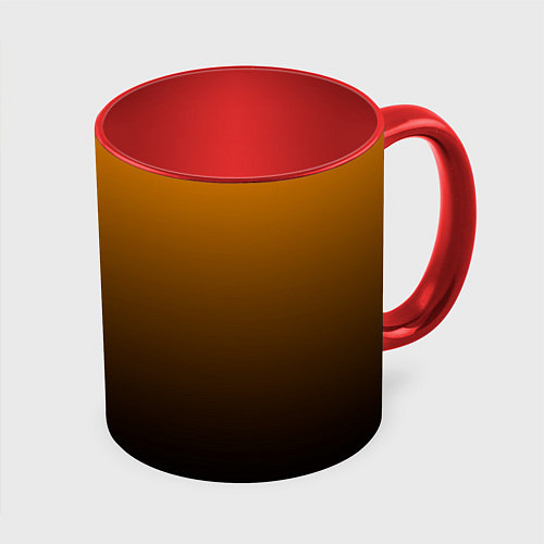 Кружка цветная Orange gradient / 3D-Белый + красный – фото 1