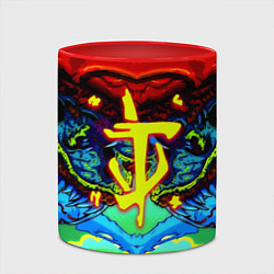 Кружка 3D Doom hyper monster, цвет: 3D-белый + красный — фото 2