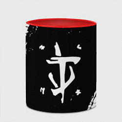 Кружка 3D Doom соты краски, цвет: 3D-белый + красный — фото 2