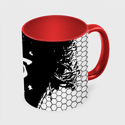 Кружка 3D Doom соты краски, цвет: 3D-белый + красный