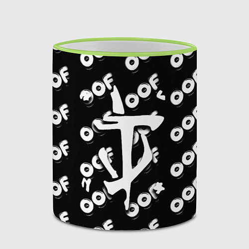 Кружка цветная Doom off black / 3D-Светло-зеленый кант – фото 2
