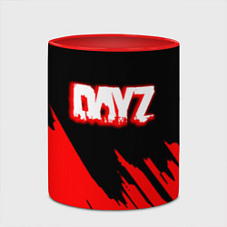 Кружка 3D Dayz штрихи красок, цвет: 3D-белый + красный — фото 2