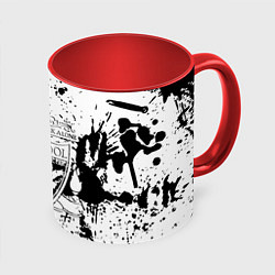 Кружка цветная Liverpool краски текстура