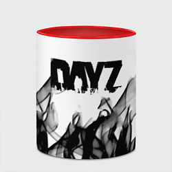 Кружка 3D Dayz текстура огонь, цвет: 3D-белый + красный — фото 2