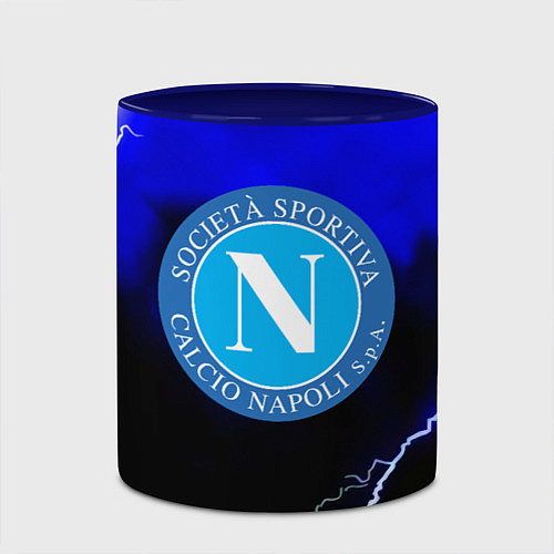 Кружка цветная Наполи шторм / 3D-Белый + синий – фото 2