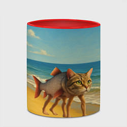 Кружка 3D Трулимеро Труличина мем, цвет: 3D-белый + красный — фото 2