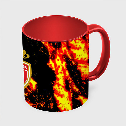 Кружка цветная Monaco огненные краски / 3D-Белый + красный – фото 1