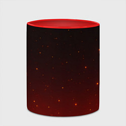 Кружка 3D Черно-красный градиент со свечением, цвет: 3D-белый + красный — фото 2