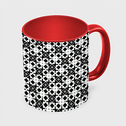 Кружка цветная Узор геометрический из ромбов