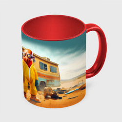 Кружка 3D Zoidberg and Bender - Breaking bad soap opera, цвет: 3D-белый + красный