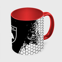 Кружка 3D AEK соты краска, цвет: 3D-белый + красный
