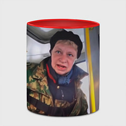 Кружка 3D Наталья Морская пехота мем, цвет: 3D-белый + красный — фото 2