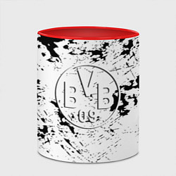Кружка 3D Borussia черно белые краски, цвет: 3D-белый + красный — фото 2