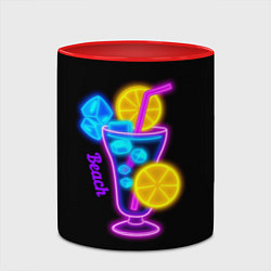 Кружка 3D Night beach, цвет: 3D-белый + красный — фото 2