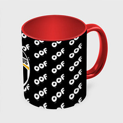 Кружка цветная Juventus off pattern