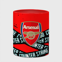 Кружка 3D Arsenal x counter strike game, цвет: 3D-белый + красный — фото 2