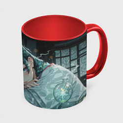 Кружка цветная Маомао с кошачьими ушками