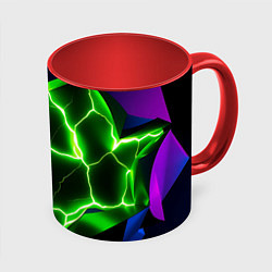 Кружка цветная Neon green glow