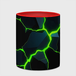 Кружка 3D Glow green neon, цвет: 3D-белый + красный — фото 2