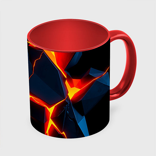 Кружка цветная Neon orange / 3D-Белый + красный – фото 1