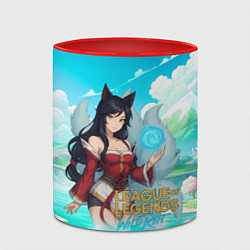 Кружка 3D Ahri League of Legends, цвет: 3D-белый + красный — фото 2