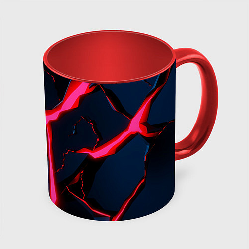 Кружка цветная Neon glow / 3D-Белый + красный – фото 1