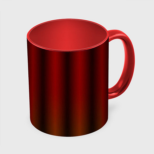 Кружка цветная Neon red orange lines / 3D-Белый + красный – фото 1
