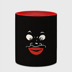 Кружка 3D Black face, цвет: 3D-белый + красный — фото 2